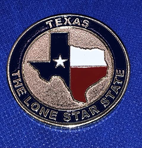 The Six Flags of Texas Challenge Coin - The Lone Star State, 1.5 Oz, Commemorative Coin, Republic of Texas, Six Flags of Texas, Texas State Seal. Texas Challenge Coin