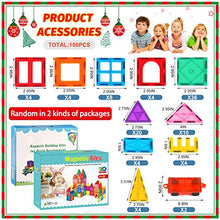 Load image into Gallery viewer, NVHH 100PCS Magnetic Tiles Oversize Magnetic Building Blocks for Kids Ages 4-8, Educational Construction Toys for Toddlers 3-5, Birthday Gifts Toys for 3 4 5 6 7 8+Year Old Boys Girls
