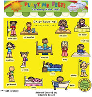 Playtime Felts Daily Routines Felt Story Set for Flannel Board - Uncut