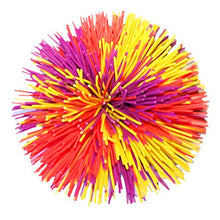 Load image into Gallery viewer, 3.2Inch Colorful Stringy Ball,Thick Silicone Bouncing Fluffy Jugging Ball Monkey Stress Ball Office Stress Toys (Purple Red Yellow, Medium)
