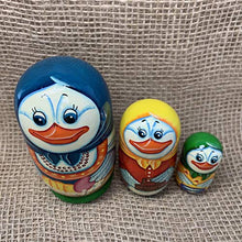 Load image into Gallery viewer, Exclusive Russian Nesting Dolls Goose Hostess  3 Pieces Author&#39;s Hand-Painted Set of 3 Handmade Toys Gift Doll House Decor Matryoshka 3 Dolls in 1&quot;.
