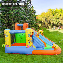 Load image into Gallery viewer, Doctor Dolphin Bounce House Water Slide,Water Bounce House,Blow Up Water Slide for Kids,Bounce House for Kids 5-12,Bounce House with Slide,Inflatable Water Park for Kids Fun
