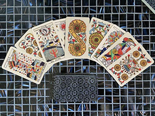 Gassman Tarot de Marseille with Guide | 78 Cards for Divination | Frame Vue Box for Storage |