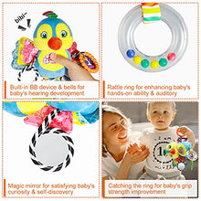 Load image into Gallery viewer, Funsland Baby Stroller Toy and Car Seat Toy for Infant with Teether Hanging Rattle Toys Clip on Stroller Toy Soft Plush Baby Toys for Boys and Girls 3-12 Months
