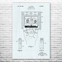 Finger Puppet Theater Poster Print, Toy Collector Gift, Puppet Wall Art, Daycare Decor, Theater Art, Marionette Gifts Graph Paper (16 inch x 20 inch)