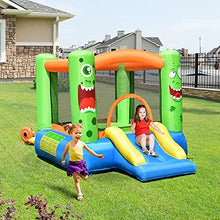 Load image into Gallery viewer, GOFLAME Inflatable Bounce House, Kids Playhouse with Slide and Large Jump Area, Mesh Wall for Protection, Jumping Bounce Castle Including Carrying Bag, Stakes, Repair Kit, with 480W Air Blower
