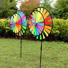 Load image into Gallery viewer, JIDOANCK Children Windmill Toy Pinwheel Handheld Black Edge Double Layers Two-Layer Animal Wind Spinner for Children Double Deck
