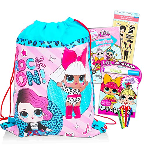 LOL Doll Travel Bag Bundle 4 Pack LOL Doll Activity Set - LOL Doll Travel Set with Coloring Books, Games, Puzzles, and Doll Stickers