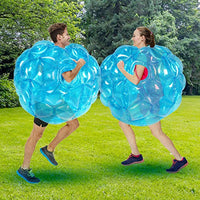 2 PC Bubble Balls for Adult, Inflatable Body Bubble Ball Sumo Bumper Bopper Toys, Heavy Duty PVC Vinyl Kids Adults Physical Outdoor Active Play (36 INCH Blue)