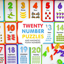 Load image into Gallery viewer, Curious Columbus Toddler Flash Cards - Jumbo Number Flash Cards and Magnetic Numbers - Math Learning Games Number Card Set with Fraction Flash Cards - Pre K Homeschool Preschool Learning Activities
