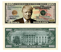 100 Donald Trump 2016 Federal Victory Limited Edition Presidential Dollar Bills with Bonus Thanks a Million Gift Card Set