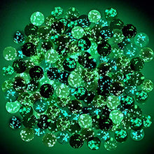 Load image into Gallery viewer, 100 Pieces Colorful Glass Marbles Glow in The Dark Marbles Multi-Color Luminous Marbles Glowing Glass Marbles for Marble Games DIY and Home Decor
