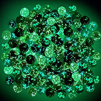 100 Pieces Colorful Glass Marbles Glow in The Dark Marbles Multi-Color Luminous Marbles Glowing Glass Marbles for Marble Games DIY and Home Decor
