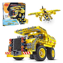 Load image into Gallery viewer, Oakkart STEM Toys Building Sets for Boys 8-12 Build 2in1 Dump Truck or Airplane Construction kit Engineering Sets for Boys STEM Building Set for Kids
