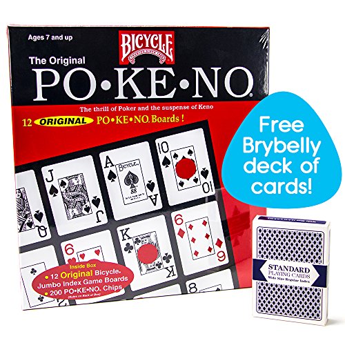 Bicycle Po-Ke-No with Deck of Brybelly Playing Cards, Red