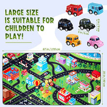 Load image into Gallery viewer, Unomor Kids Carpet Playmat Rug, Crawling Party Game Role Play Children Playmat Floor Cushion Playing Rug, Educational Baby Boy Fun Carpet City Map City Life Game Play Mat for Playing with Car Toy
