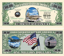 Load image into Gallery viewer, 50 US Navy Million Dollar Bills with Bonus Thanks a Million Gift Card Set
