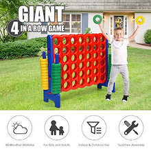 Load image into Gallery viewer, COOURIGHT 4 to Score Giant Game Set, Giant 4-in-A-Row Indoor &amp; Outdoor Game Set, 4 Feet Wide by 3.5 Feet Tall, Jumbo 4-to-Score with 42 Jumbo Rings &amp; Quick-Release Slider
